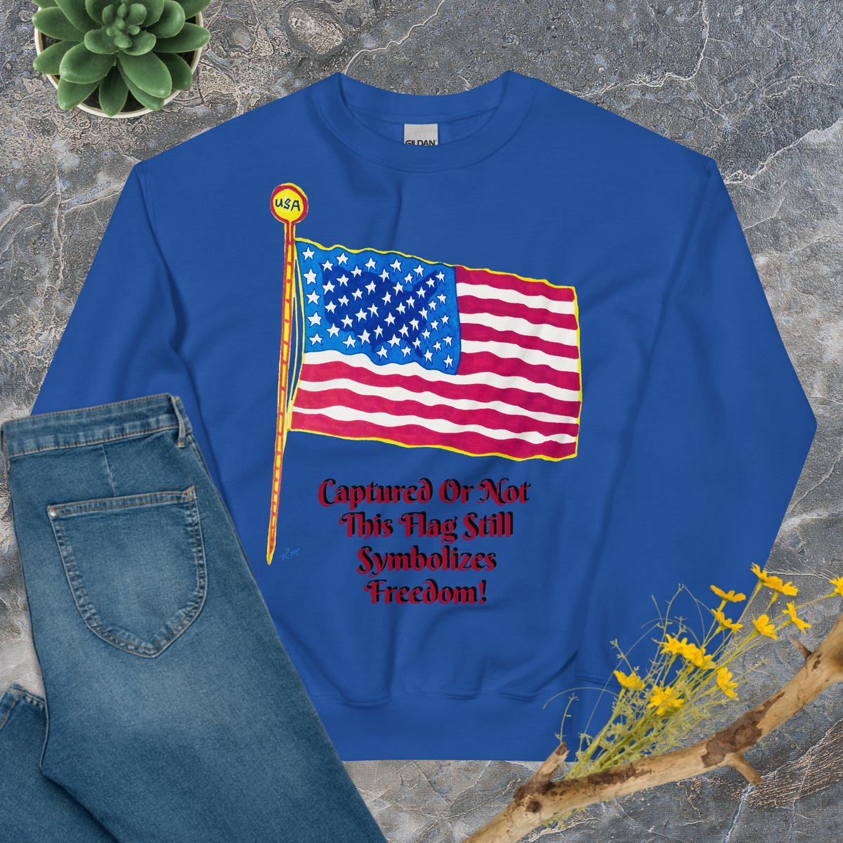 Captured USA Flag! Unisex Sweatshirt