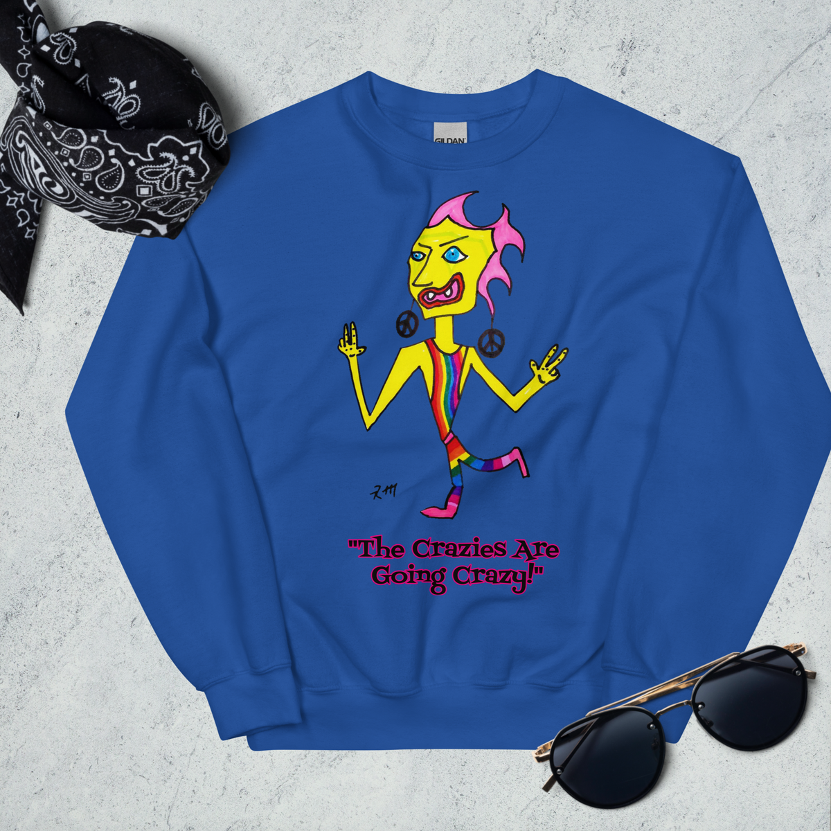 Rainbow Crazy Dance! Unisex Sweatshirt-Dark Colors