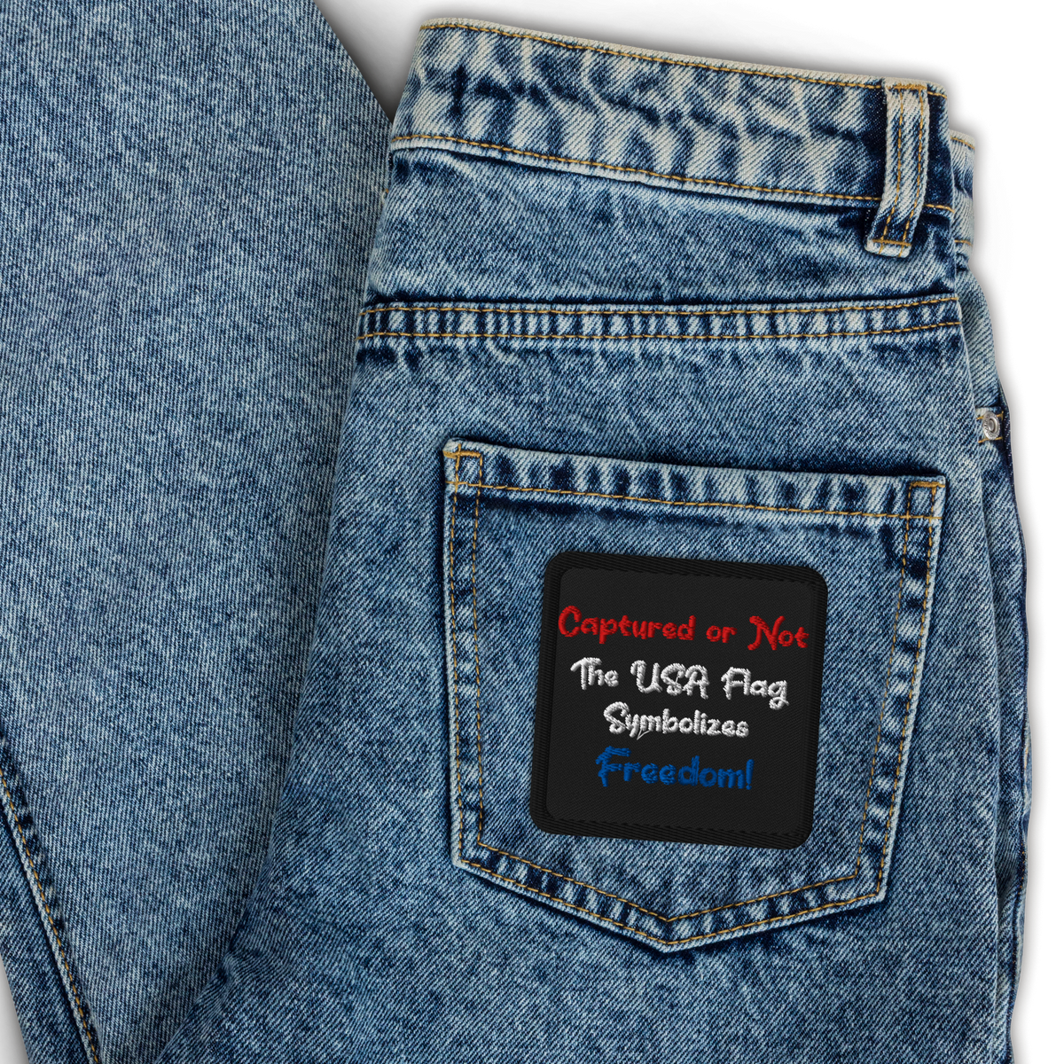 Captured US Flag Embroidered Patch