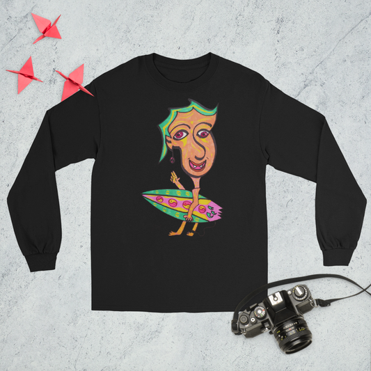 Happy Surfer! Unisex Long Sleeve Shirt