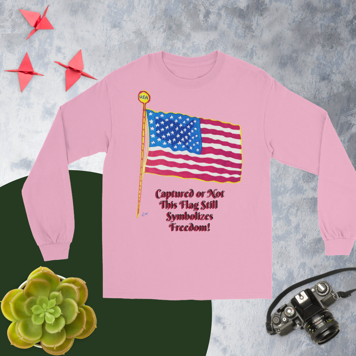 Captured USA Flag! Unisex Long Sleeve Shirt