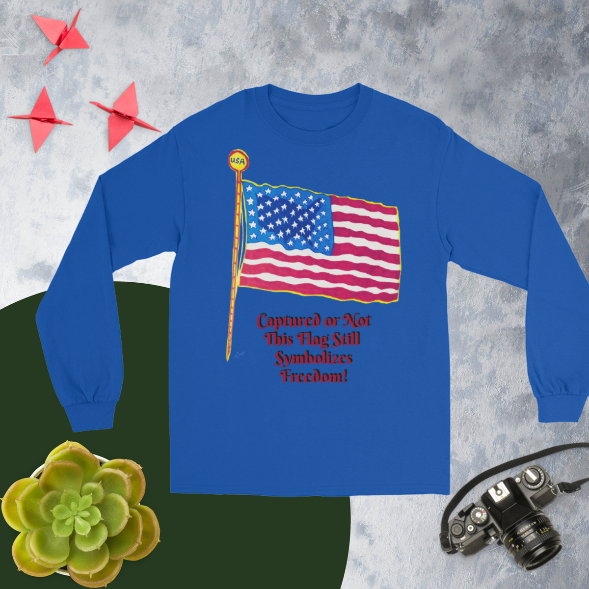 Captured USA Flag! Unisex Long Sleeve Shirt