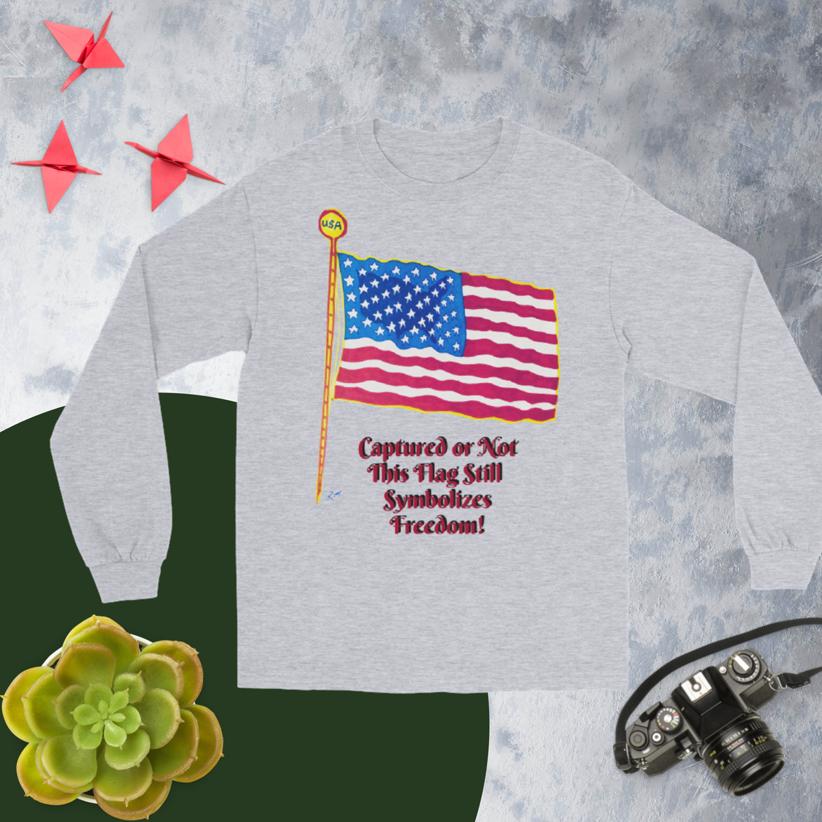Captured USA Flag! Unisex Long Sleeve Shirt
