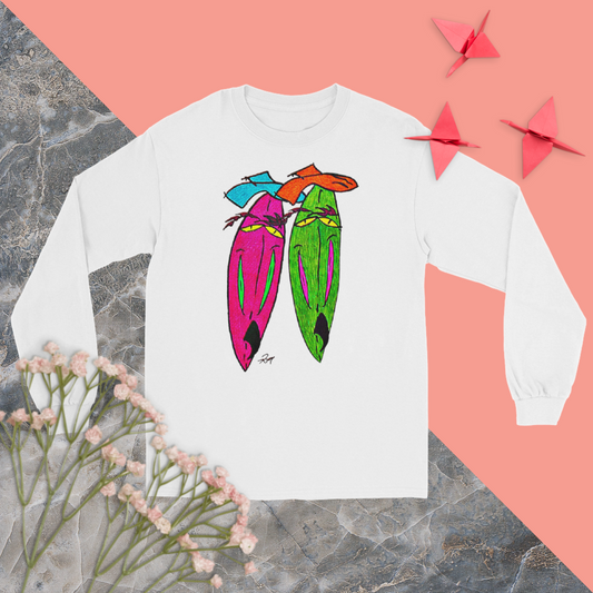Surfboard Twins Unisex Long Sleeve Shirt