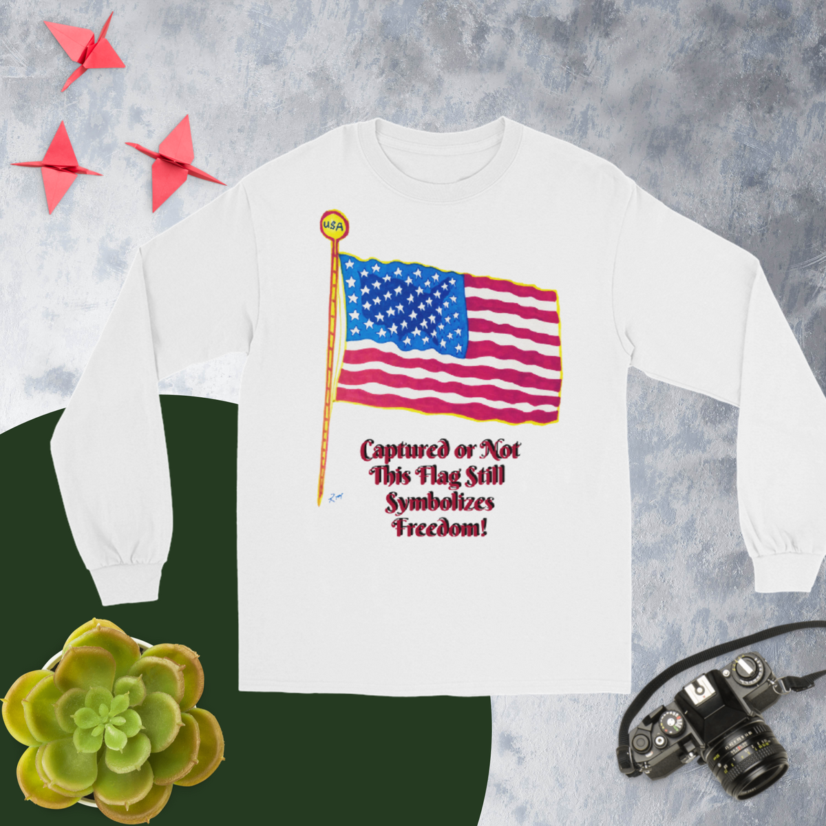 Captured USA Flag! Unisex Long Sleeve Shirt