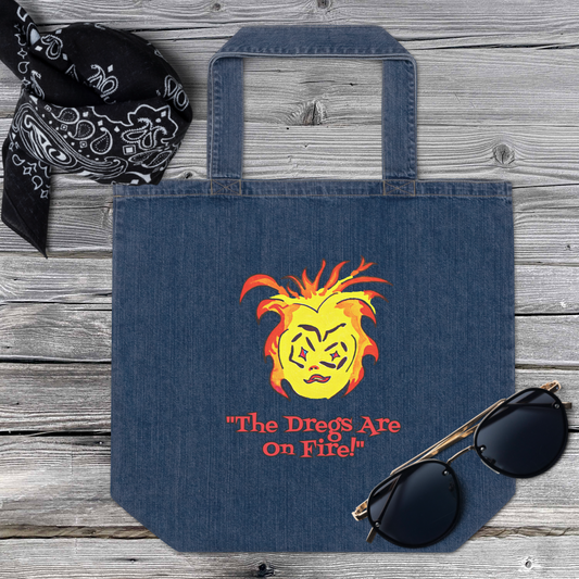Dregs On Fire! Organic Denim Tote Bag