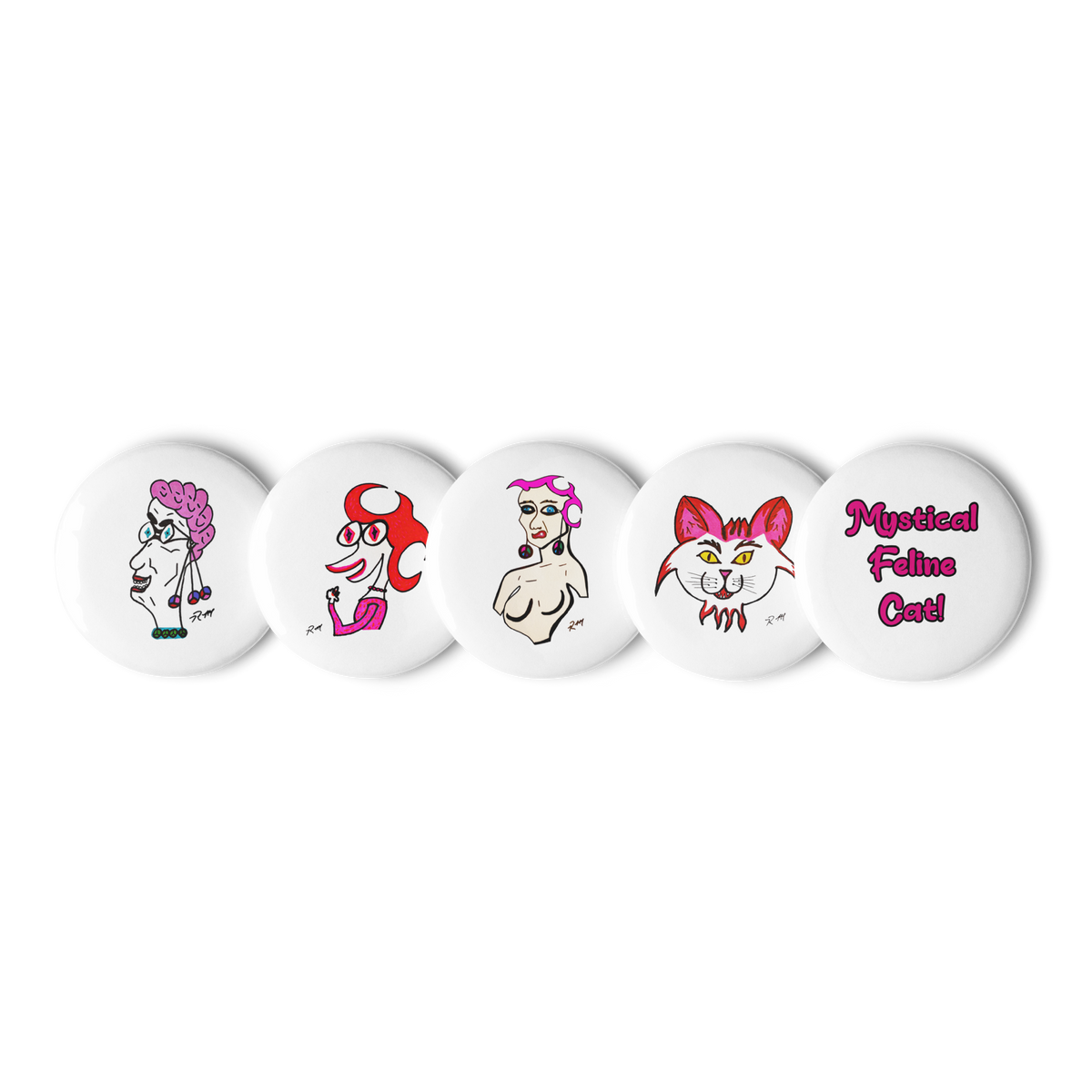 The B*tch Series! Set of 5 Pin Buttons
