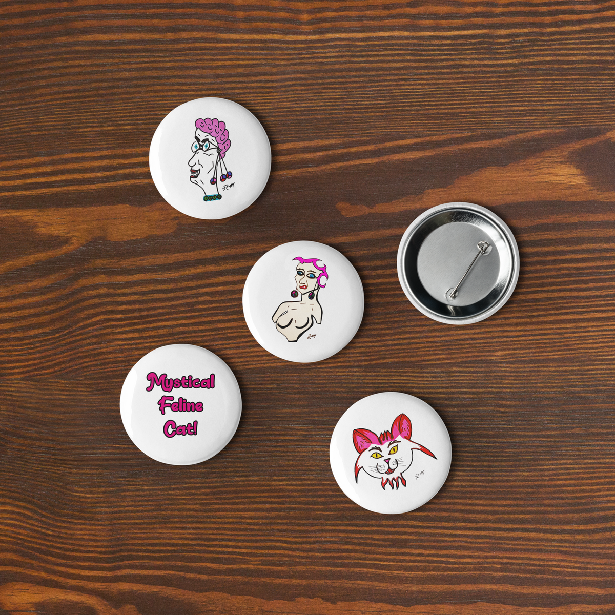 The B*tch Series! Set of 5 Pin Buttons