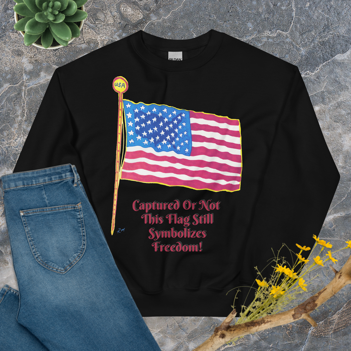 Captured USA Flag! Unisex Sweatshirt