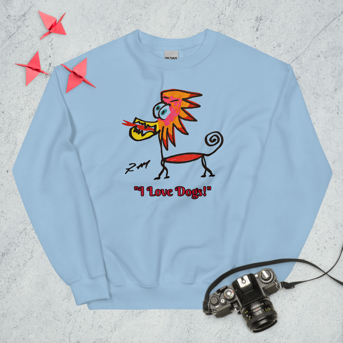 Feather Head Dog! Unisex Sweatshirt