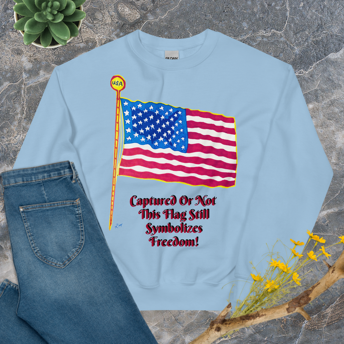 Captured USA Flag! Unisex Sweatshirt