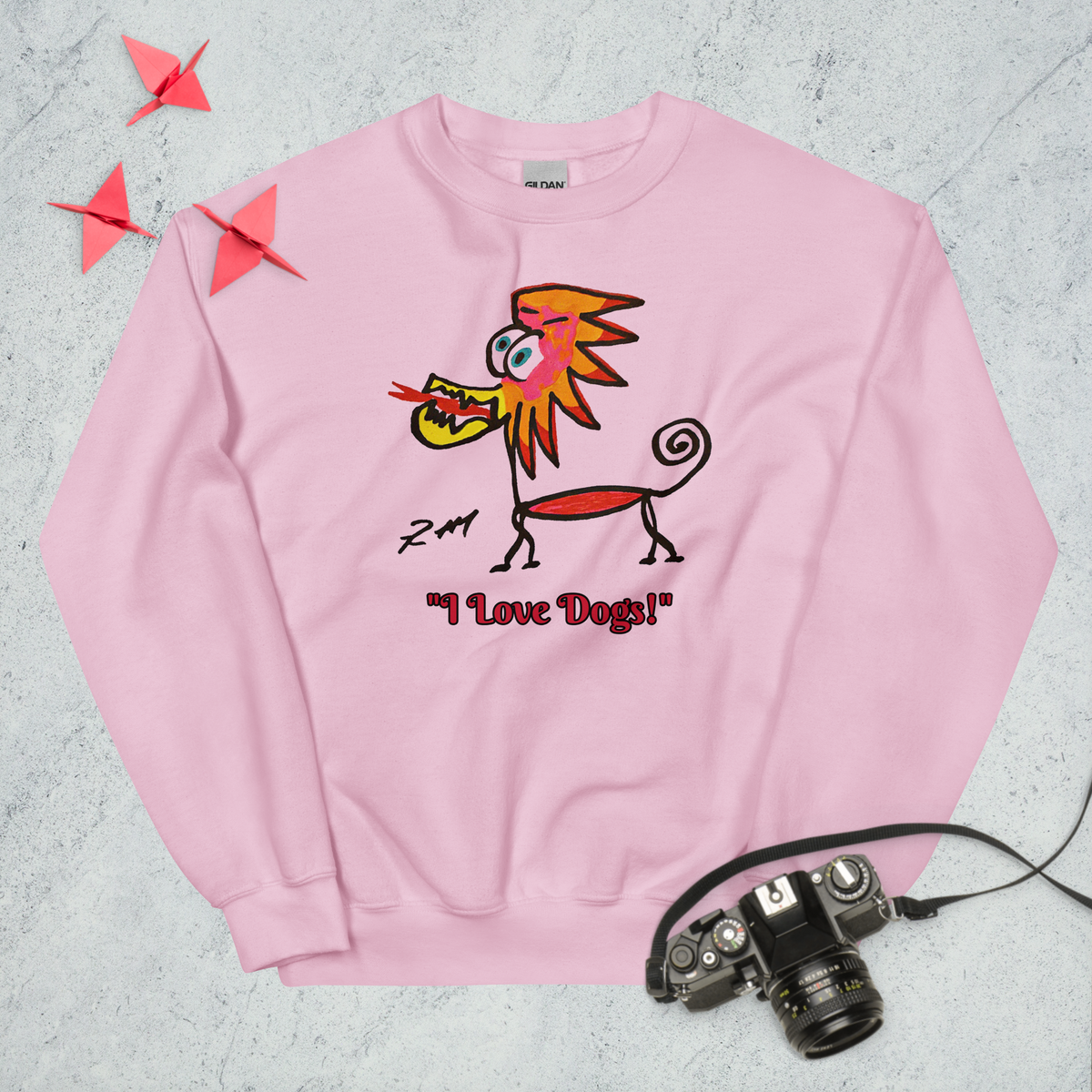 Feather Head Dog! Unisex Sweatshirt
