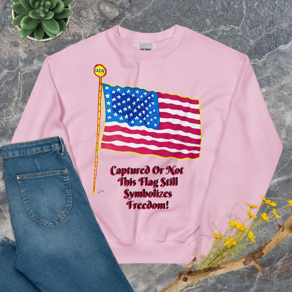 Captured USA Flag! Unisex Sweatshirt