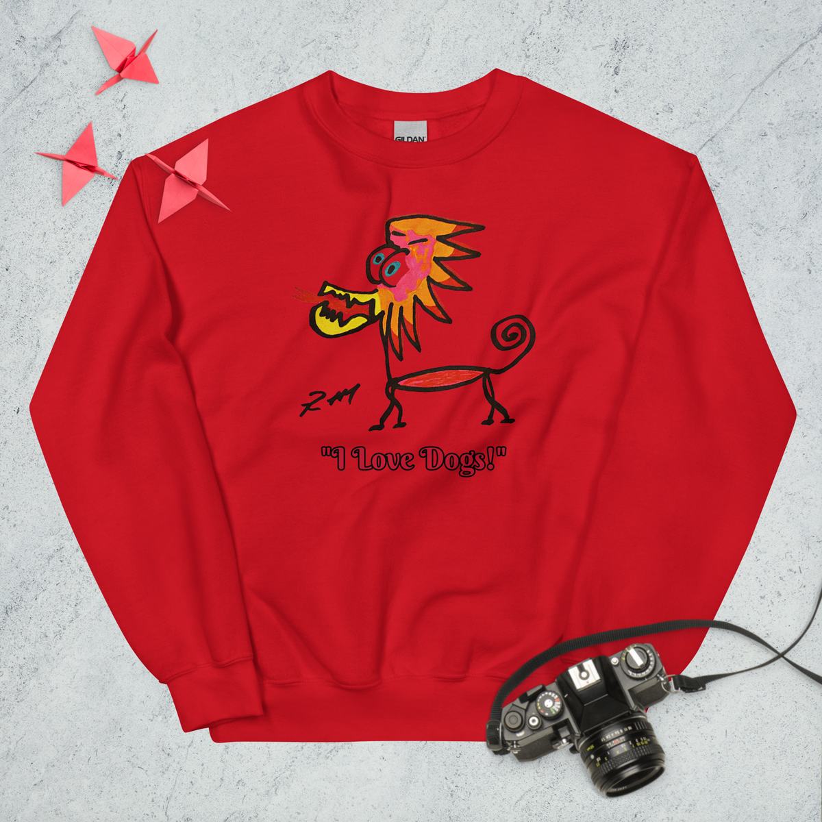 Feather Head Dog! Unisex Sweatshirt