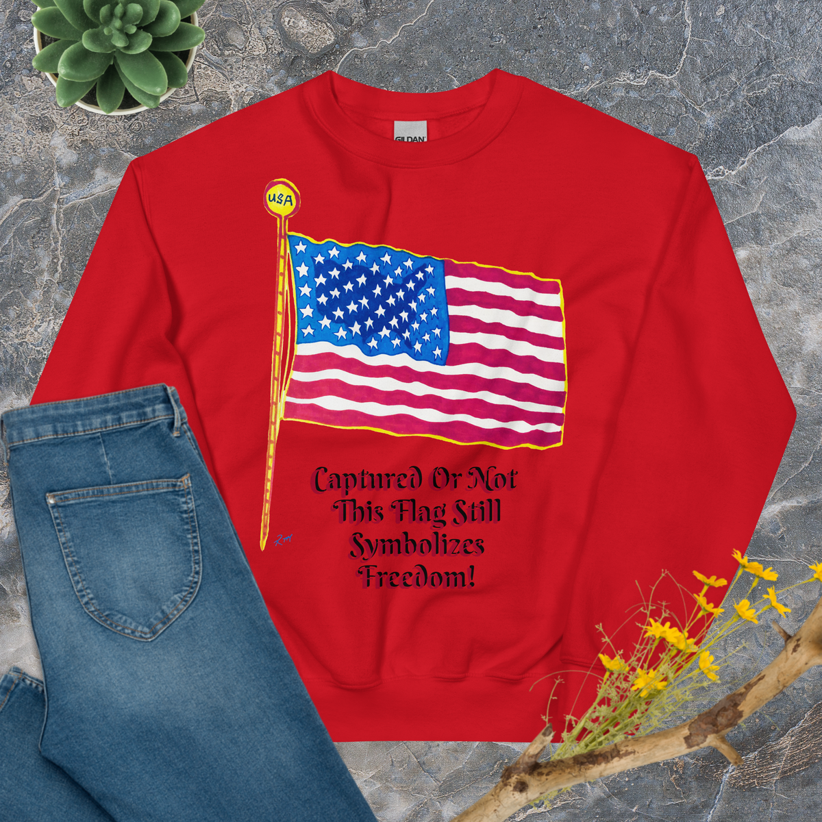 Captured USA Flag! Unisex Sweatshirt