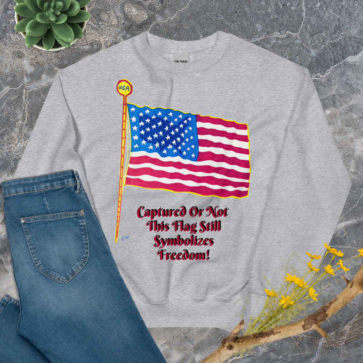 Captured USA Flag! Unisex Sweatshirt