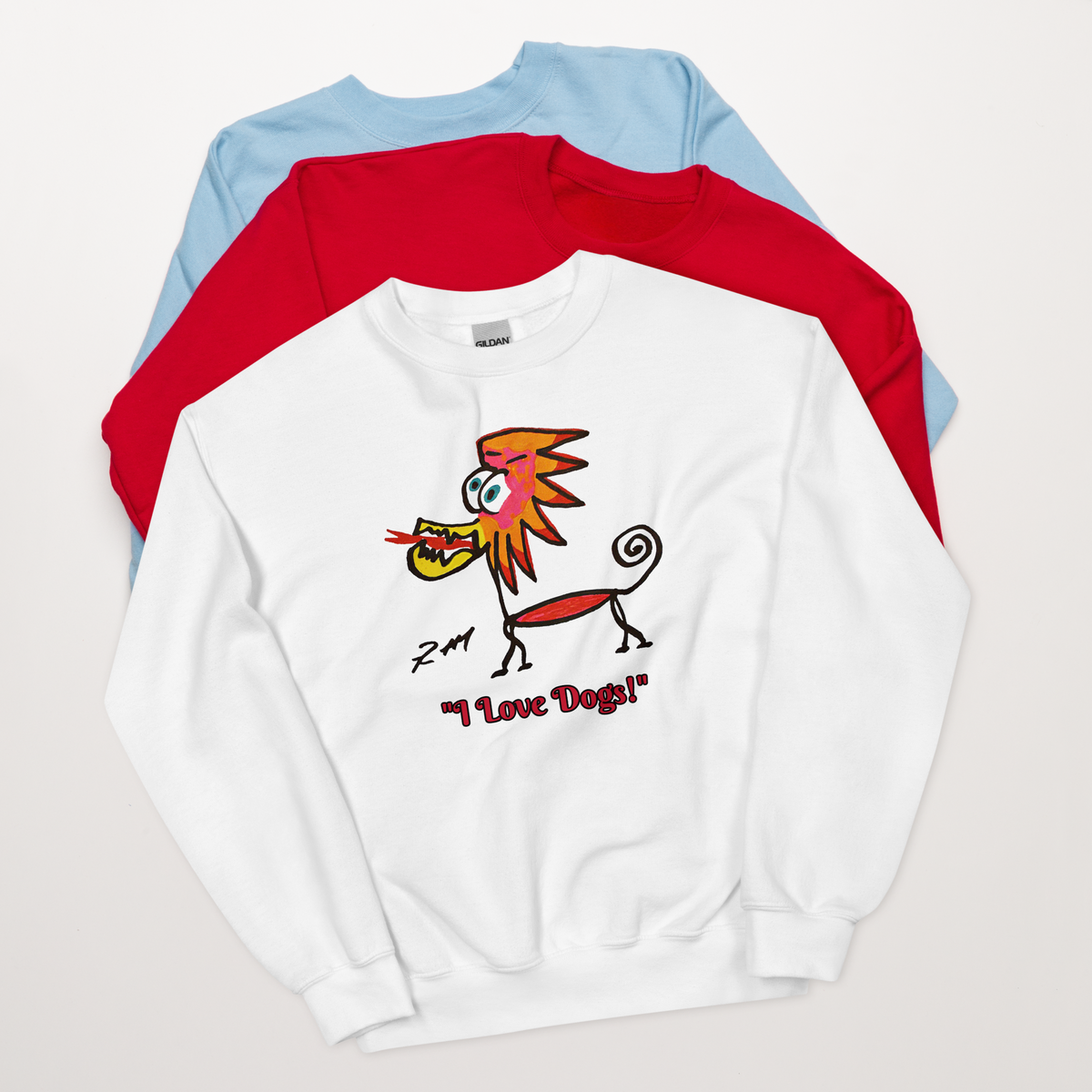 Feather Head Dog! Unisex Sweatshirt
