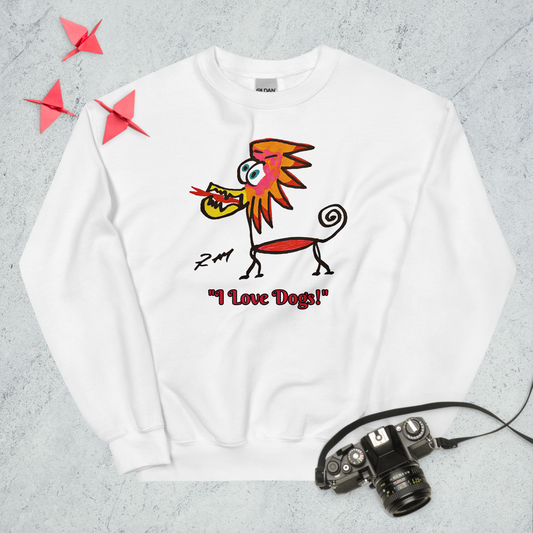Feather Head Dog! Unisex Sweatshirt