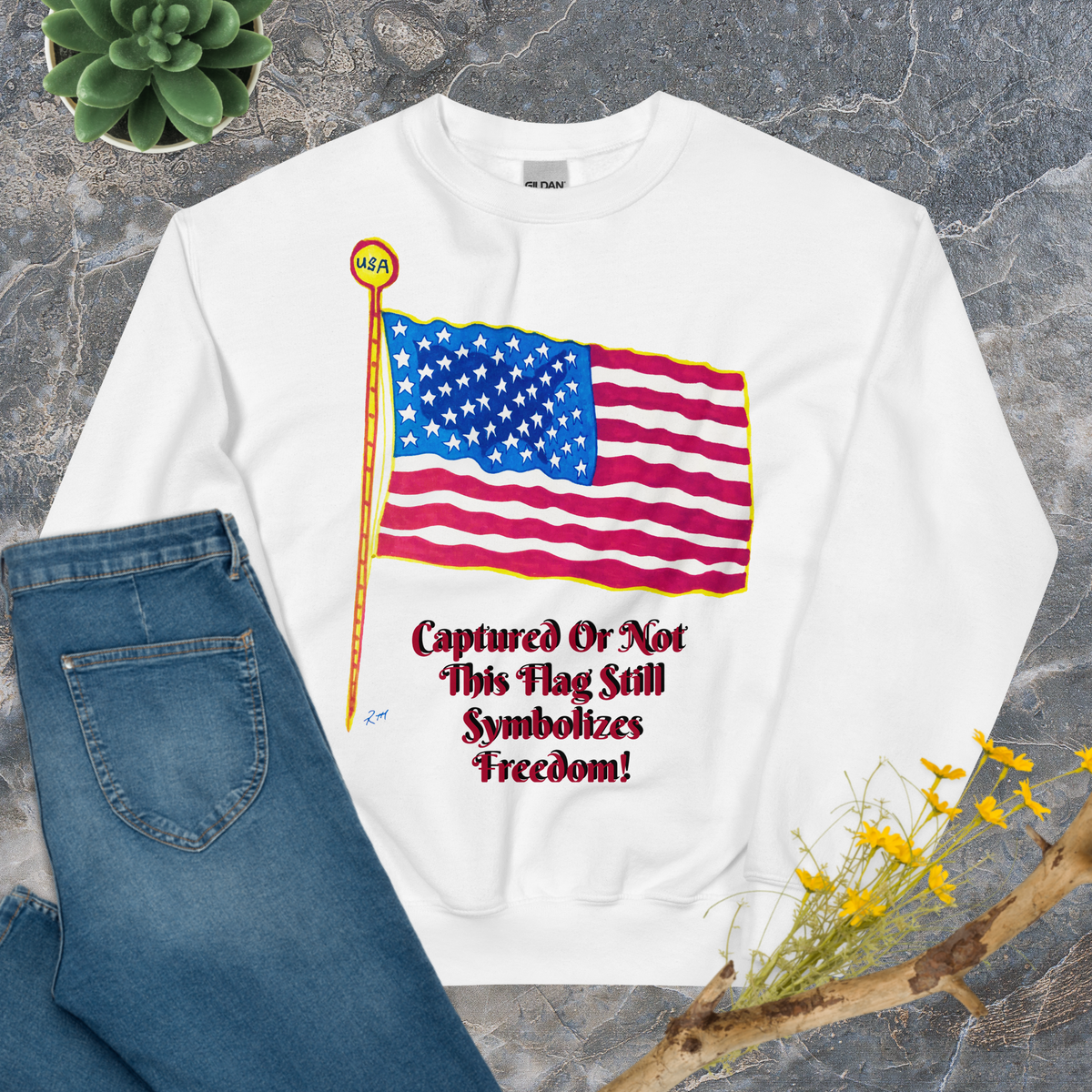 Captured USA Flag! Unisex Sweatshirt