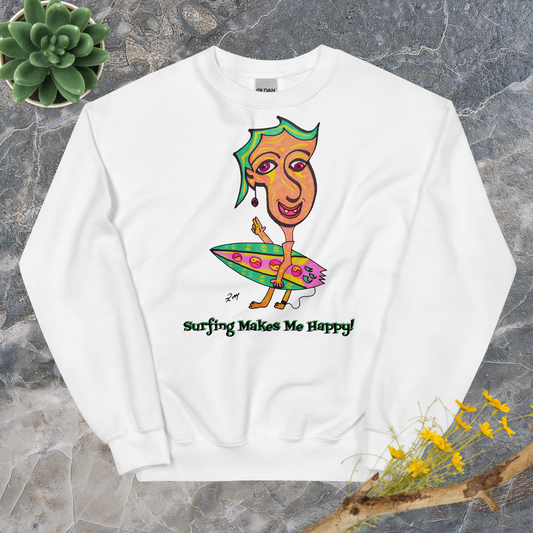 Happy Surfer! Unisex Sweatshirt