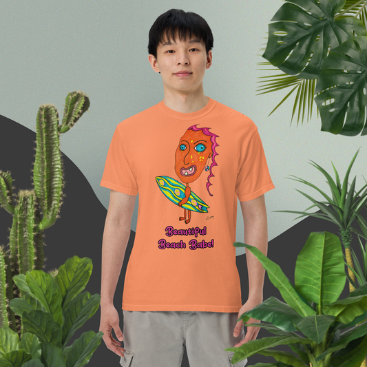 Beautiful Beach Babe! Unisex Heavyweight T-Shirt-Dark Colors
