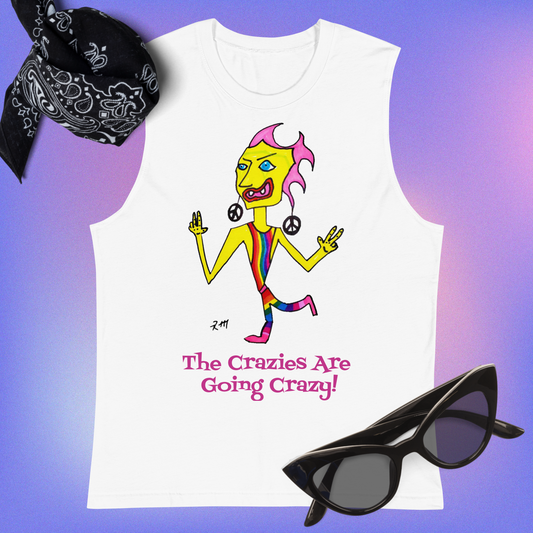 Rainbow Crazy Dance! Unisex Muscle Shirt