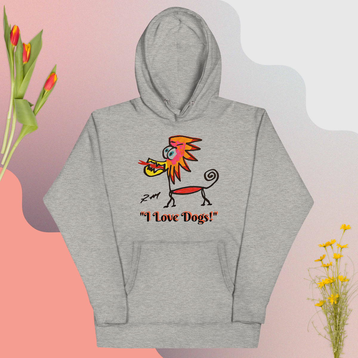 Feather Head Dog! Unisex Hoodie