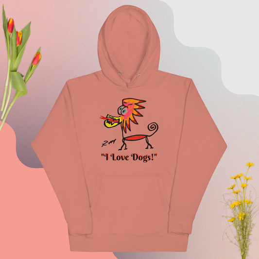 Feather Head Dog! Unisex Hoodie