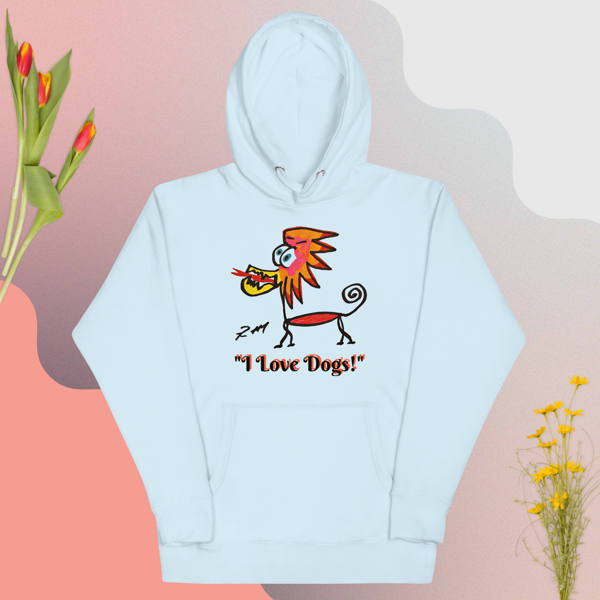 Feather Head Dog! Unisex Hoodie