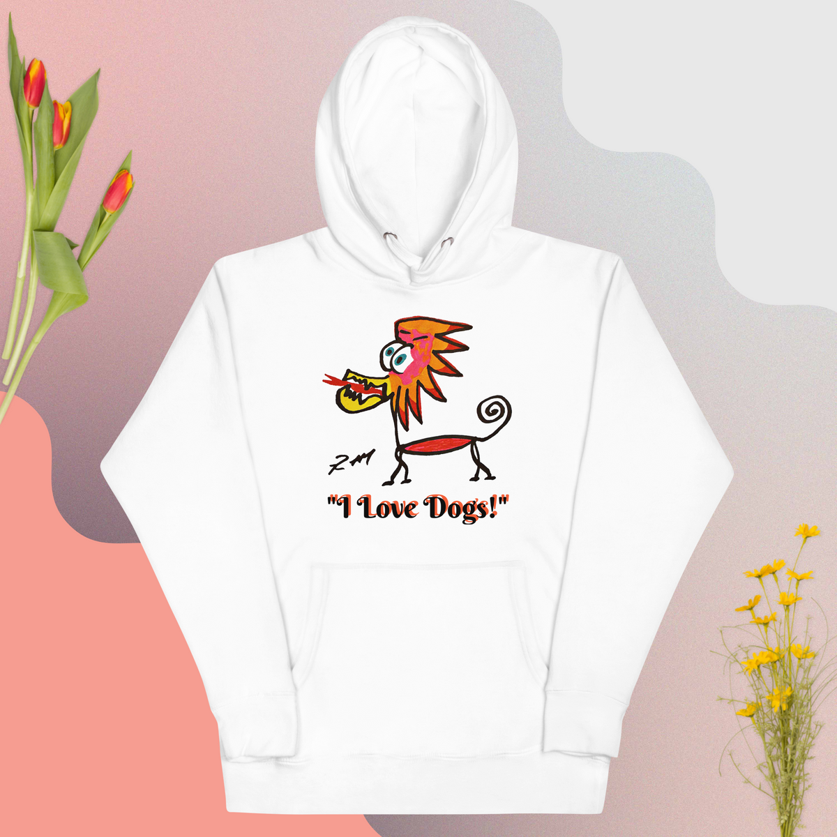 Feather Head Dog! Unisex Hoodie