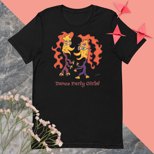 Dance Party Girls! Unisex T-Shirt-Dark Colors