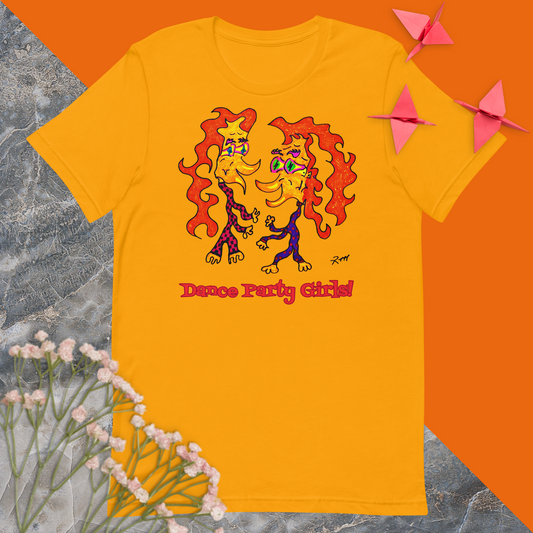 Dance Party Girls! Unisex T-Shirt-Autumn Colors