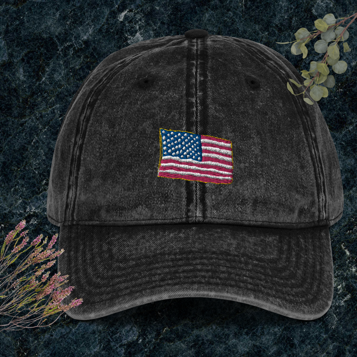 USA Flag Vintage Cotton Twill Cap