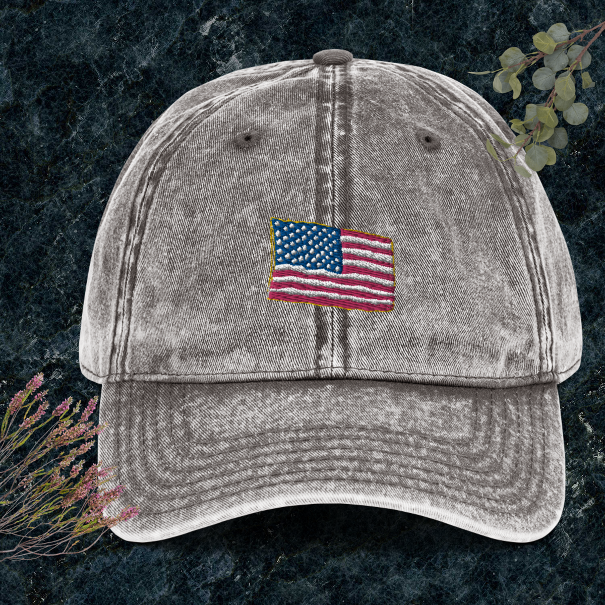 USA Flag Vintage Cotton Twill Cap