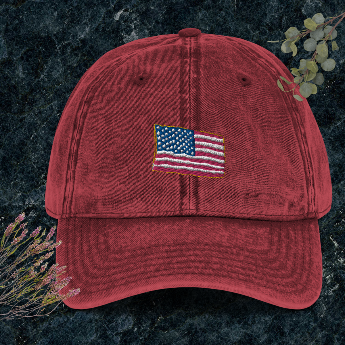 USA Flag Vintage Cotton Twill Cap