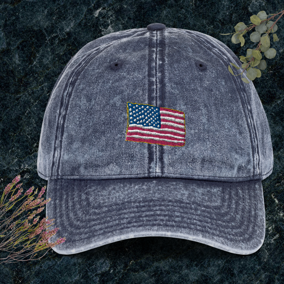 USA Flag Vintage Cotton Twill Cap