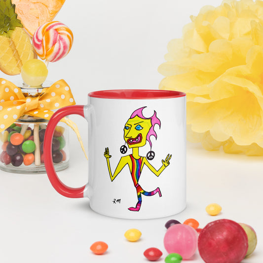 Rainbow Crazy Dance! Mug with Color Inside