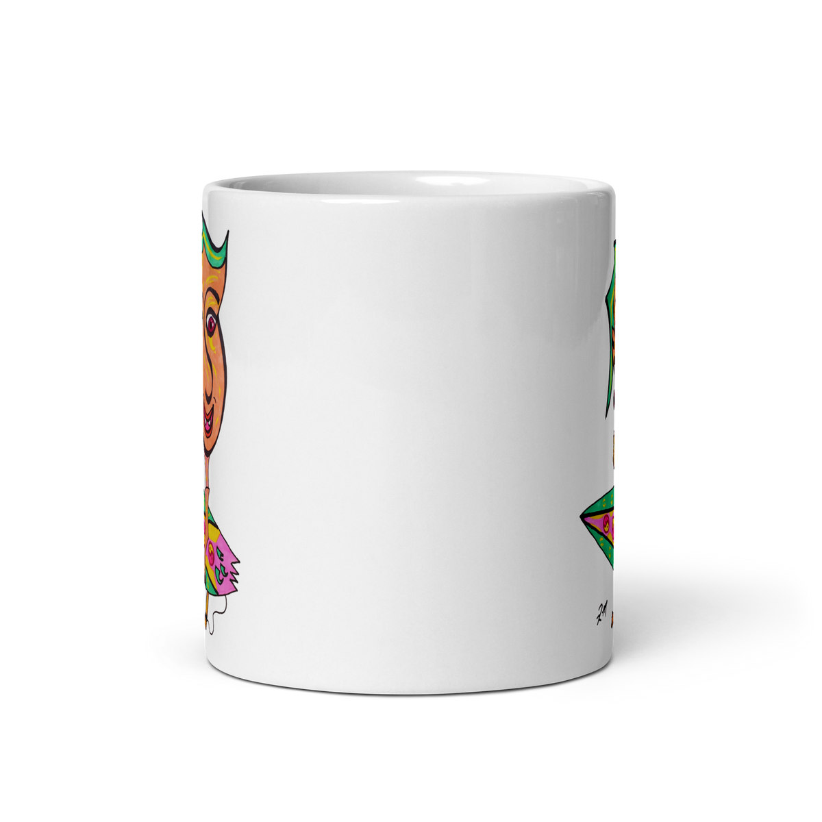 Happy Surfer! White Glossy Mug