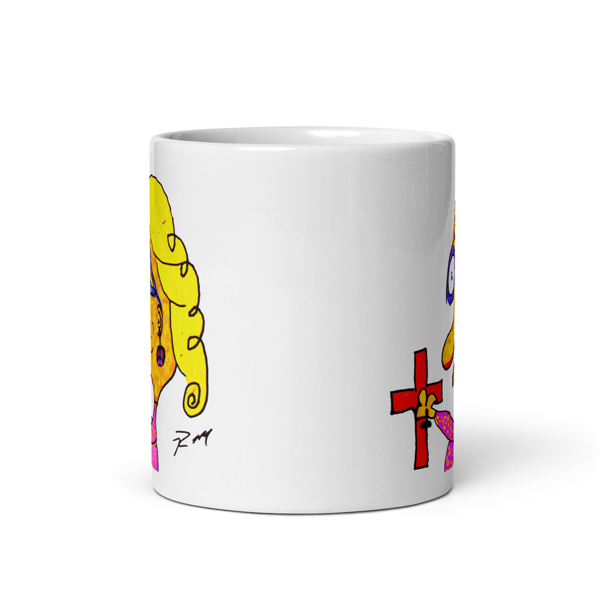 Hippie Grandma! White Glossy Mug