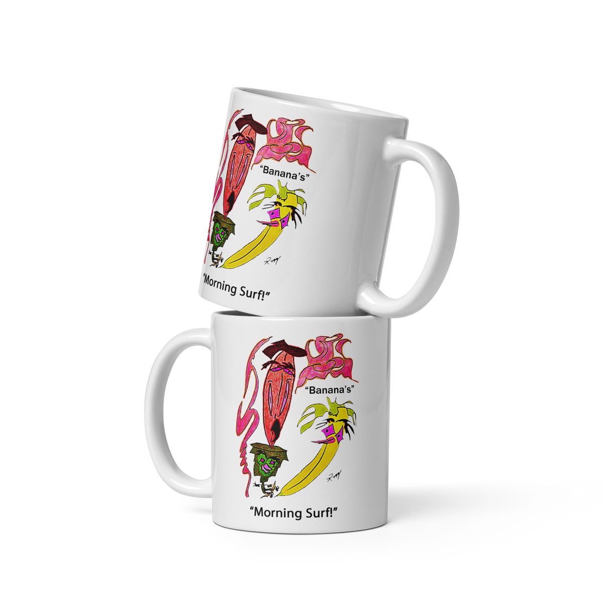 Morning Surf! White Glossy Mug