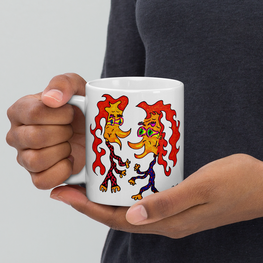 Dance Party Girls! White Glossy Mug