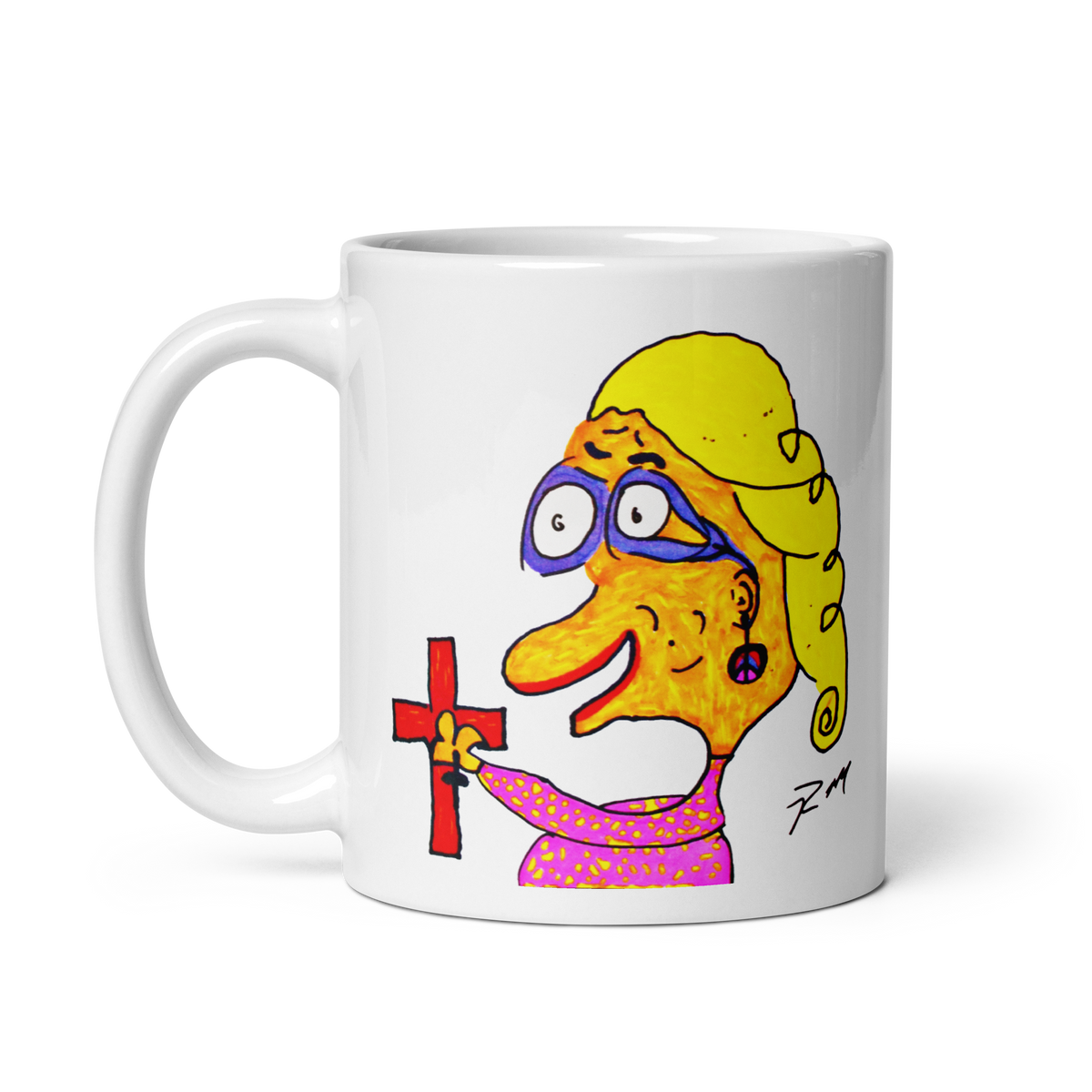 Hippie Grandma! White Glossy Mug