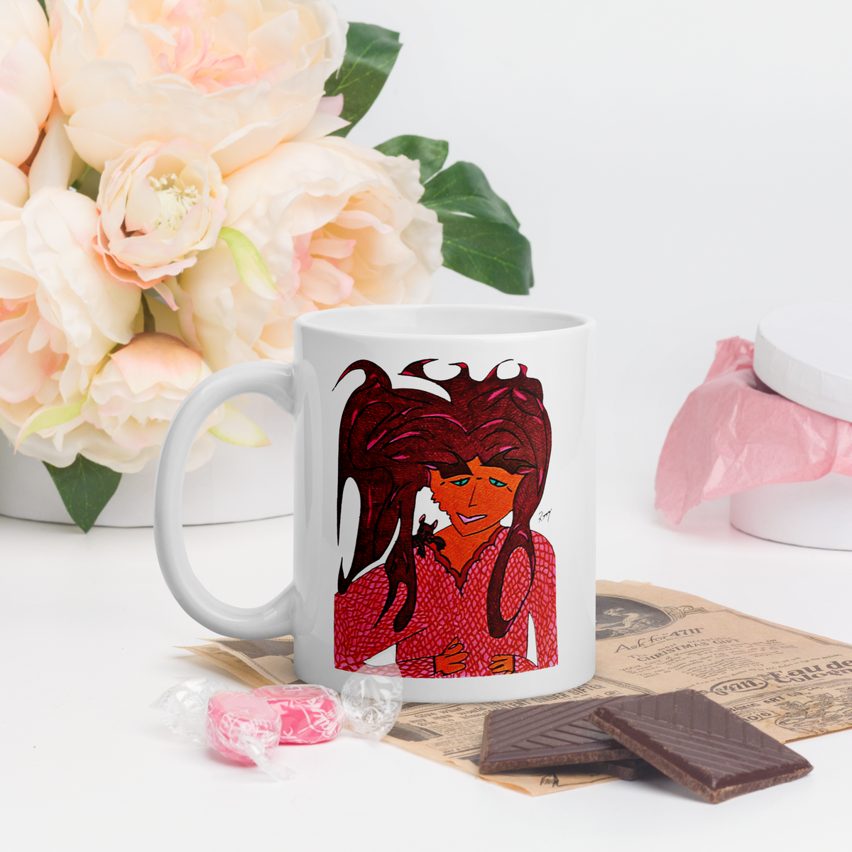 Madame Butterfly! White Glossy Mug
