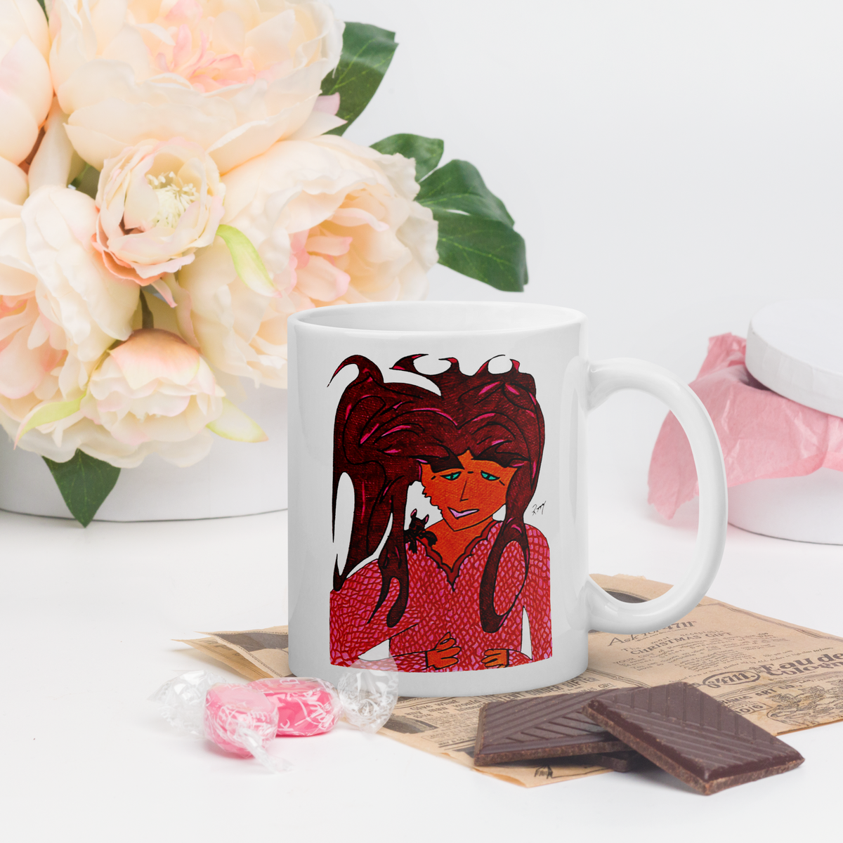 Madame Butterfly! White Glossy Mug