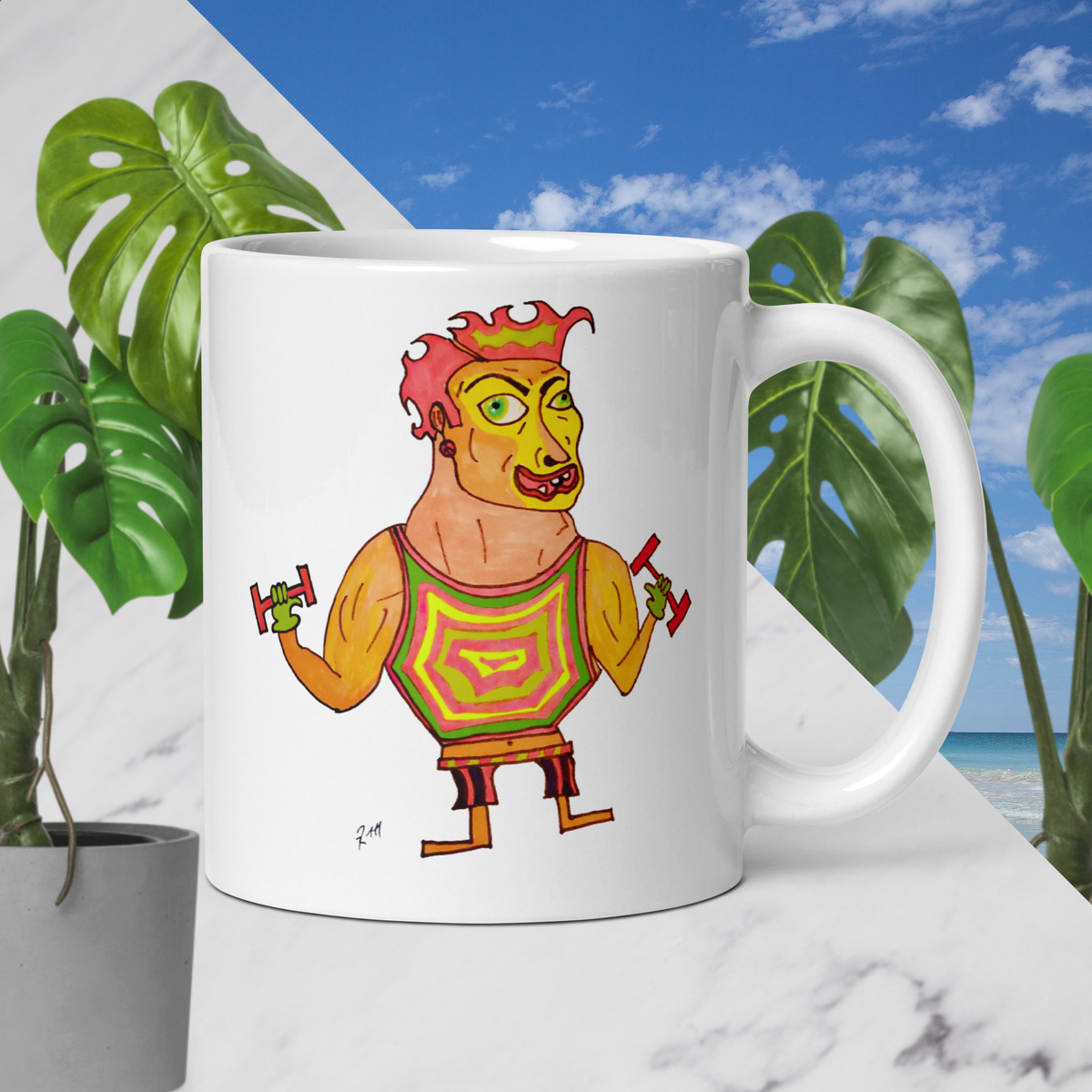 Workout Fever! White Glossy Mug