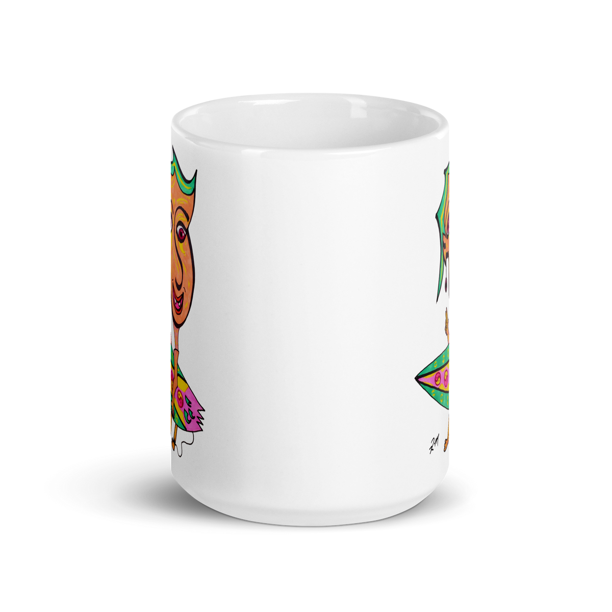 Happy Surfer! White Glossy Mug