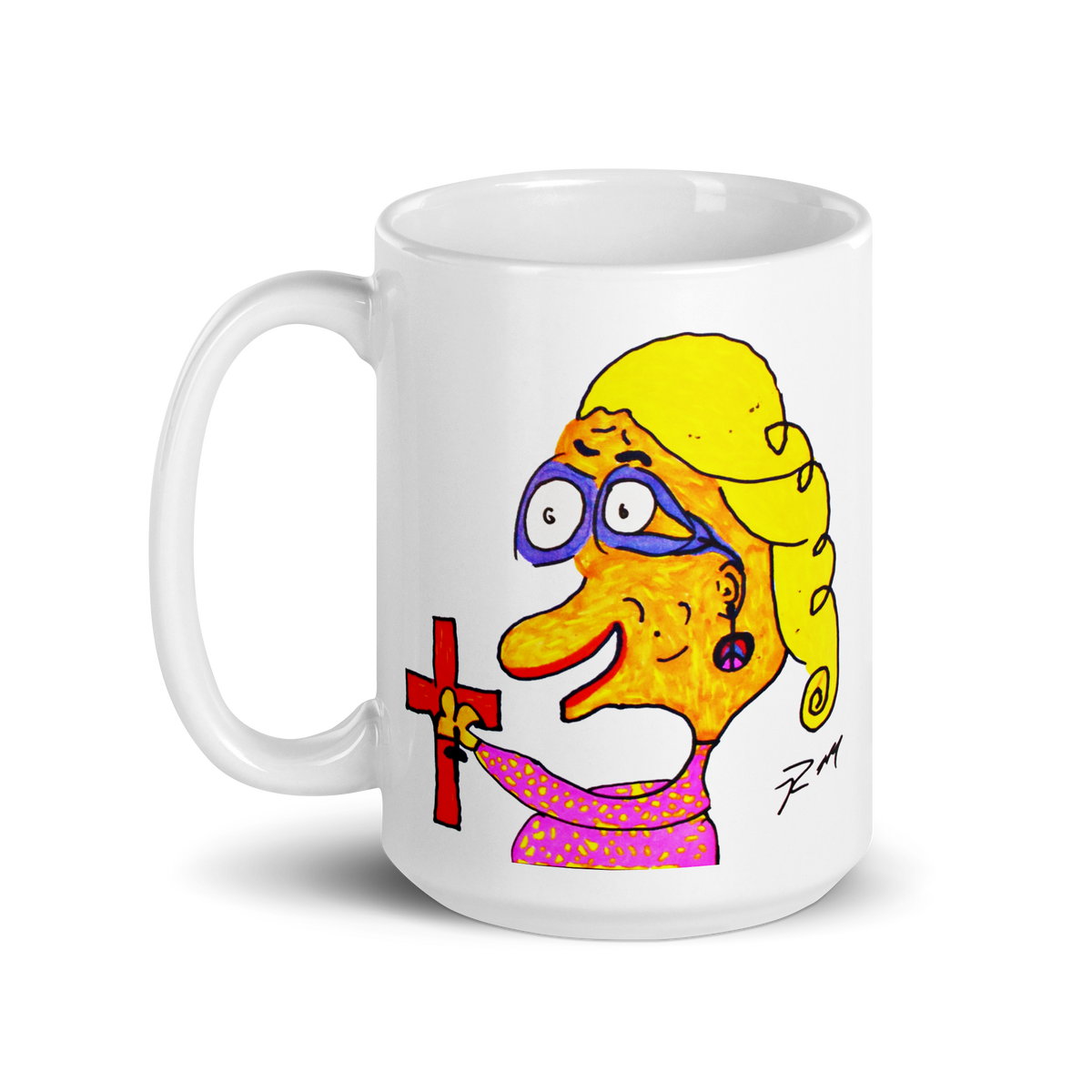 Hippie Grandma! White Glossy Mug