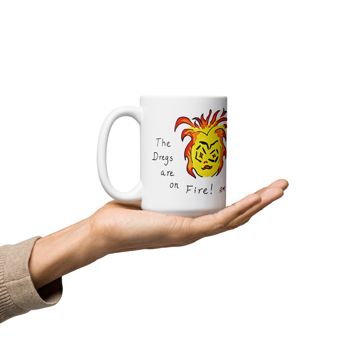 Dregs On Fire! White Glossy Mug