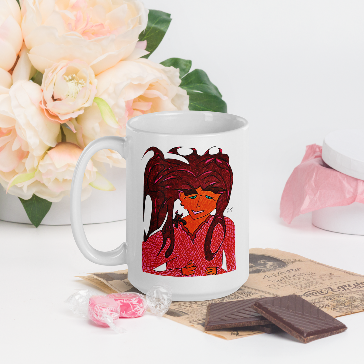 Madame Butterfly! White Glossy Mug