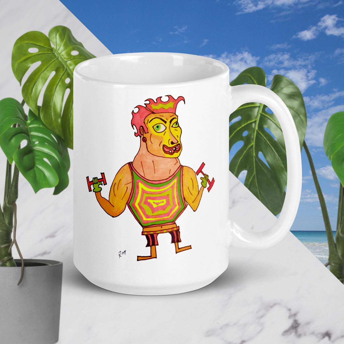 Workout Fever! White Glossy Mug